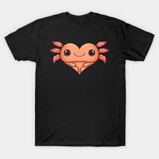 Kawaii - I love Axalotl - the heart shaped Axalotl T-Shirt